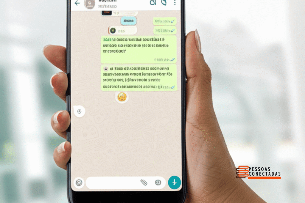 Conversa de WhatsApp com agência de marketing digital PessoasConectadas.
